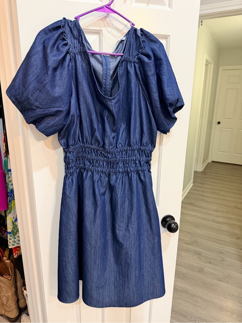 Denim dress in a large - like new.